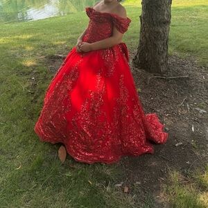 Mini quinceañera dress.